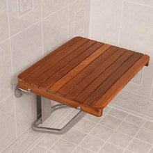 Load image into Gallery viewer, 18&quot; Wide Teak ADA Wall Mount Shower Seat