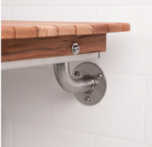Load image into Gallery viewer, 18" Wide Teak ADA Wall Mount Shower Seat
