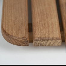 Load image into Gallery viewer, 30" x 30" Teak Bath or Shower Mat with Rounded Corners