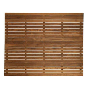 30" x 30" Teak Bath or Shower Mat with Rounded Corners