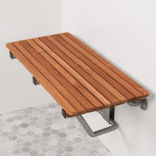 Load image into Gallery viewer, 36&quot; Wide Teak ADA Wall Mount Shower Seat