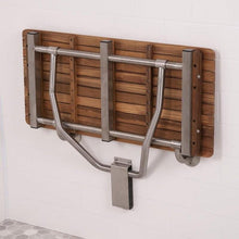 Load image into Gallery viewer, 36&quot; Wide Teak ADA Wall Mount Bench Shower Seat