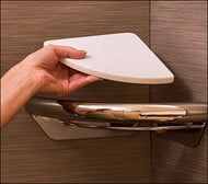 Invisia 2-in-1 Corner Shelf with Integrated Grab Bar