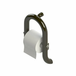 Invisia 2-in-1 Toilet Roll Holder with Integrated Grab Bar
